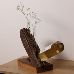 Porte-bouteille en bois artistique conçu pour améliorer le rangement des bouteilles tout en ajoutant une touche esthétique - Product Image 2