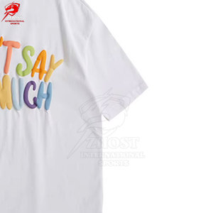 เสื้อยืดพิมพ์ลายพัฟฟ์สุดฮิต ผ้าคอตตอนหนา ทรงปกติ แฟชั่นแนวสตรีทสุดล้ำ - Product Image 6