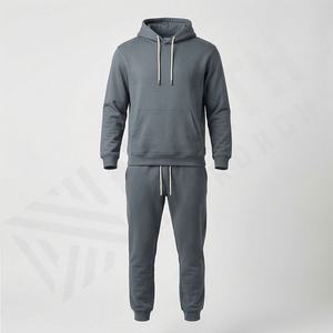 Survêtement pour homme, vêtements de sport, sweat-shirt, 100% coton, tissu respirant, logo personnalisé, ensembles de course en plein air, couleur personnalisée - Product Image 1