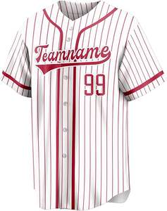 New Cheap <b>Top</b> Stitched American Baseball Jersey Custom Team Jersey Baseball Shirt/Button Down - Product Image 4