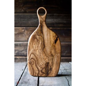 Planche à découper ronde en marbre naturel et bois d'acacia avec accent en laiton, planche à servir de fromage de haute qualité, écologique - Product Image 2