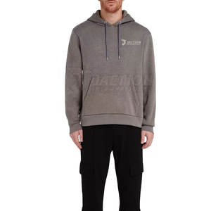 Sudaderas con capucha de lavado ácido básicas para hombre con logotipo personalizado Sudaderas con capucha de lavado ácido básicas ligeras para hombre a la venta - Product Image 3