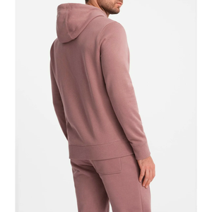 Sweat-shirt à capuche en coton pour homme, couleur unie, pull décontracté avec poche, coupe classique, vêtements d'automne - Product Image 3