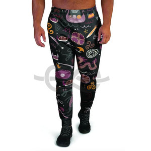 กางเกงออกกำลังกายผู้ชายสไตล์อเมริกันกางเกงวิ่งขายาวรัดรูปโลโก้ออกแบบได้ตามต้องการ - Product Image 6