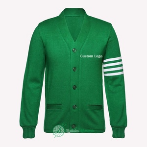 Personnalisé Mesdames Aka Sororité Acrylique Alpha Kappp Aka Brodé Université V-Neck Varsity Populaire Cardigan Pull - Product Image 4