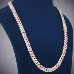 Trendy Custom DEF <b>VVS</b> Moissanite <b>Diamond</b> 10mm Cuban Link <b>Chain</b> Necklace 925 Silver Wholesale - Product Image 2