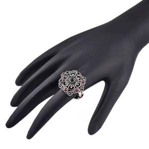 Anillo de plata de ley 92,5 para mujer, sortija redonda, hecho a mano, NSJR-63 - Product Image 4