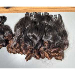 มัดผมคนผมหยิก100% แบบอินเดียสำหรับเด็กทารกผมมนุษย์ทอต่อผมต่อแบบไม่ผ่านกระบวนการ - Product Image 2