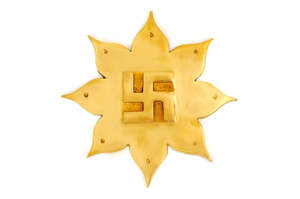Esvástica de 8 pétalos Lotus en latón - Product Image 3