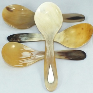 Cuchara de cuerno de búfalo de alta calidad con mango Último diseño Estilo animal Recuerdo de ágata Técnica pulida - Product Image 4