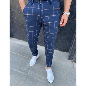 Pantalones chinos ajustados a medida para hombre 70 lana 30 tejido de poliéster - Product Image 5