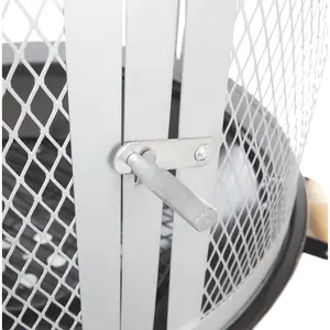 Brasero portable en métal au design élégant, finition bois ancien, pour fêtes, repas et poker - ZAHID - Product Image 2