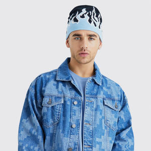 Stylish Letter Jacquard Beanie Custom Logo Knit Winter <b>Hat</b> Soft Warm Cap with Embroidery for Fashion and Casual Wear - Product Image 5