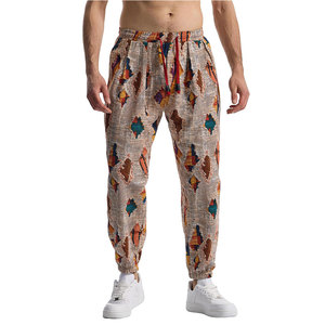 Pantalones Deportivos con Estampado Gráfico en Toda la Superficie, Transpirables, de Tela Suave, para Uso en Exteriores - Product Image 1