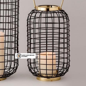 Portavelas de Resina con Forma de Pilar Hecho a Mano con Asa Dorada |   Decoración Moderna, Duradera y Ecológica para Navidad y San Valentín - Product Image 4