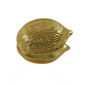 Walnut Shape <b>Bowl</b> Return Gifts Aluminium <b>Metal</b> and Gold Plated Finishing Design Table Ware Manufacturer and Supplier From India - Product Image 3