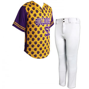 Meilleur Prix Personnalisable Jeunesse Compétition Sportswear Style Personnalisé Baseball Maillots Pantalons Haute Qualité Imprimé Ensembles Fabriqué Pakistan - Product Image 4