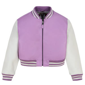 High Quality Plus Size Waterproof Winter Satin Dyed Varsity Jacket for Women Reversible <b>Zipper</b> Crop Body Trending - Product Image 1