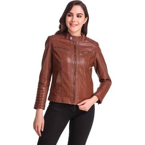 Atlantic ODM Services Offre spéciale Veste d'hiver décontractée solide chauffante légère pour femmes à col montant en peau de mouton - Product Image 2