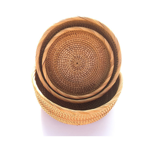 Cuenco de ratán hecho a mano por artesanos para un ambiente acogedor y natural en su hogar esta temporada, cuenco de ratán funcional con estilo bohemio - Product Image 5