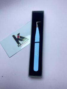 Pince à épiler d'extension de cils à volume de 90 degrés en acier inoxydable à pointe pointue de vente chaude avec boîte personnalisée à bas prix - Product Image 3