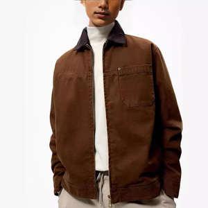 Chaqueta de lana de invierno resistente al agua duradera para hombres Calidez superior con forro de felpa Ropa de abrigo de lona interior - Product Image 4