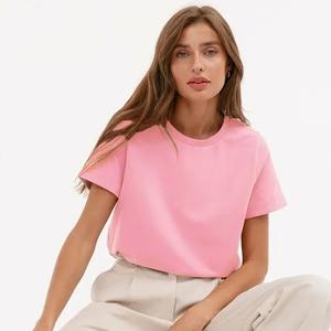 Camiseta de manga corta para mujer, ropa transpirable para mujer, Camisetas básicas ajustadas de verano, camisetas 2025 de algodón, camisetas informales con cuello redondo para mujer - Product Image 1