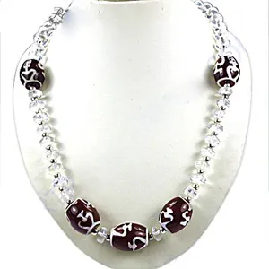 Collier vintage en perles Artpalace pour femmes, bijoux en pierre naturelle avec turquoise, grenat, perle d'eau douce, cadeau - Product Image 1