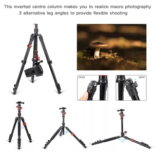 <strong>Portable</strong> Carbon Fiber Aluminum Alloy Mini Camera Tripod Stand Travel <strong>Monopod</strong> with Ball Head for Video Shooting Folding Function