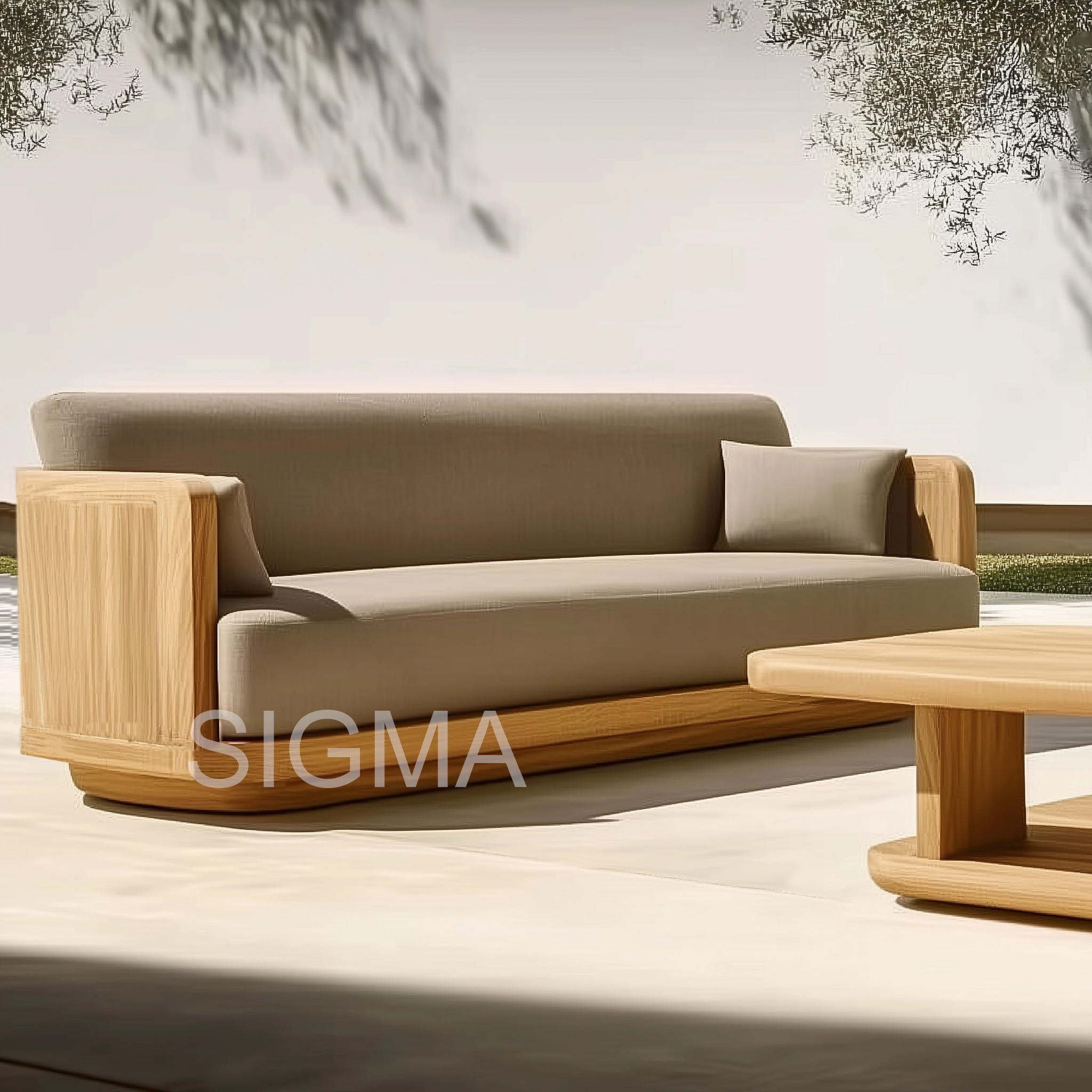 Outdoor Furniture Set Garden Sofa Set Teak Wood Lounge Chair Luxury Dining Table Sofa Modular Deep a Style One Arm Sofas