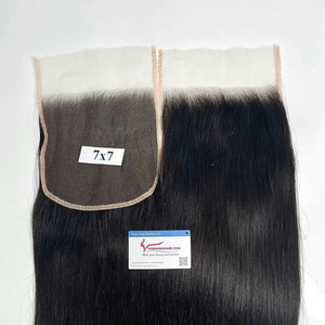 Extensiones humanas vietnamitas crudas 100% más vendidas, mejor calidad, precio de fábrica, cierre de encaje recto Natural, súper doble dibujado - Product Image 4