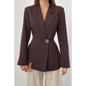 Blazer Marrón Entallado para Mujer, Marca Elisa Fashion, 1000g, Suministro al por Mayor - Product Image 2