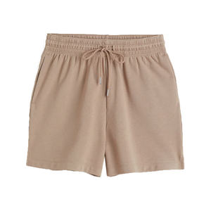 Pantalones cortos informales de moda para mujer, cintura elástica, costura duradera lavada, tela transpirable suave, ajuste cómodo para el verano diario - Product Image 1