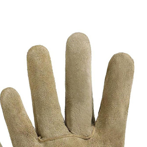 Gants résistants à la chaleur pour camping en plein air Gants de sécurité anti-brûlure et résistants à la chaleur pour conducteurs en cuir fendu de vache - Product Image 5