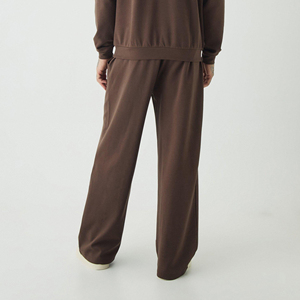 Pantalon homme lavé sur mesure, article le plus vendu en 2026, pantalon de survêtement ample personnalisé, 100% coton, marron, lourd, pantalon évasé - Product Image 5