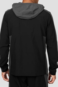 2 pcs Full <b>Running</b> <b>jacket</b> And Trouser With Front Vertical Pocket <b>jacket</b> 100% Cotton Hooded Windbreaker Sports <b>Jacket</b> - Product Image 2