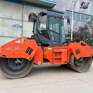 Compacteur vibrant à double tambour HAMM HD128 d'occasion, poids de travail 12 tonnes, marque allemande d'origine, compacteur de taille moyenne - Product Image 2