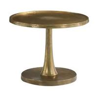 Mesa Auxiliar Redonda Moderna de Mármol con Base de Pedestal de Metal Dorado, Decoración Elegante para el Hogar a Precio Económico