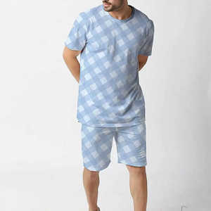 Ensemble t-shirt et short pour hommes décontractés d'été 100% coton col rond et respirant fabriqué au Pakistan - Product Image 3