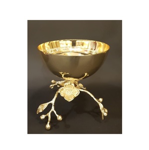 Classic Serving <b>Bowl</b> for Home Wedding <b>Party</b> Nuts & Fruits <b>Bowl</b> Gold Color Modern Design Metal Table <b>Bowls</b> With Stand - Product Image 5