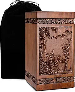 Handmade American-Style Modern Wooden Cremation <b>Urns</b> Male and Female Decorative Funeral Burial <b>Urns</b> - Product Image 3