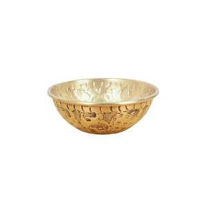 Pure Brass Vintage <b>Small</b> Bowl With Engraving Polish Finished For Home Restaurant And Hotel Kitchenware Metal Arabic Bowl - Product Image 6