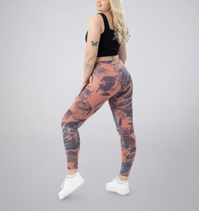 Leggings en tissu brossé super doux, imprimés sur toute la surface, personnalisables par OEM, couleurs variées, impression 3D, leggings élastiques sexy pour femmes - Product Image 3