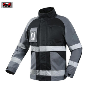 Último diseño personalizado de alta calidad al por mayor 2024 peso ligero bolsillos delanteros chaquetas de trabajo de seguridad - Product Image 3