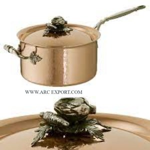 Fiestas DE BODA Mesa de Metal Material de cobre Cocina Servir ollas calientes La mejor calidad de alta calidad Martillado Comida única Ollas calientes - Product Image 3