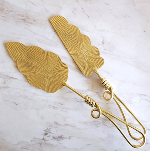 Lujoso Servidor de pastel con mango trenzado chapado en oro Nuevo estilo en el servidor de la mejor calidad para la función de Evento de boda en precio al por mayor - Product Image 6