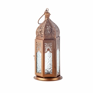 Marroquí oro rosa Metal hecho a mano moderno portavelas linterna hogar jardín Navidad bodas directo de fábrica - Product Image 1