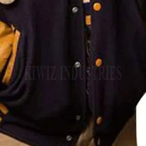 Cómoda chaqueta con letras bordadas por encargo para hombre, chaqueta con letras de manga larga a la venta - Product Image 6
