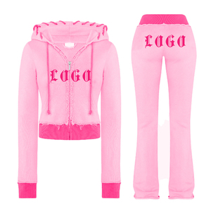 Casual Wear Training Tracksuit Sports Sweat Suit for <b>Women</b> Zip up Two Pieces Sets Hoodies <b>Women</b> Track Suit - Product Image 1