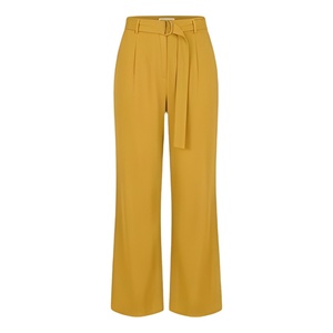 Pantalon de travail décontracté pour femme, en toile 100% coton, taille mi-haute, fermeture à cordon, respirant, séchage rapide, uni - Product Image 1